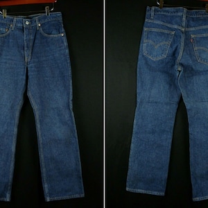 34 x 29.75 Levi's 517 Blue Denim Boots Cut Jeans Vintage Original 90s