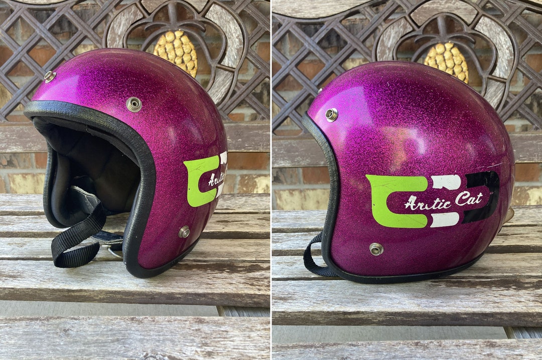 Vintage Arctic Cat Purple Metal Flake Helmet 60s 70s - Etsy