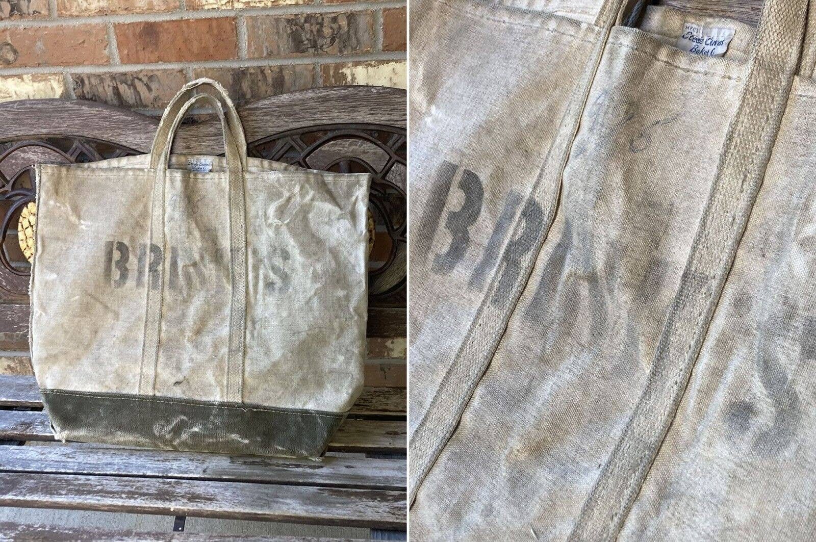【希少】50s～ BRINK'S ステンシル Canvas Tote 希少】50s～ BRINK'S ステンシル Canvas Tote - メルカリ