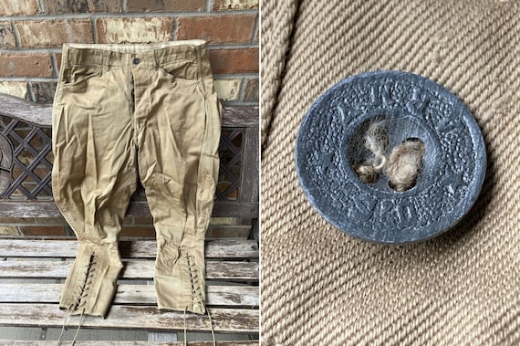 WWII 40s U.S ARMY Jodhpur Cavalry Cotton Riding Uniform Trousers