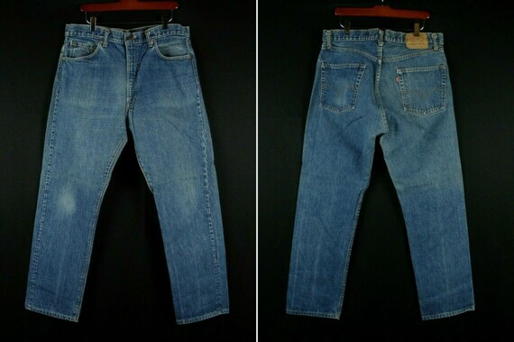 37x3038x31 Tag 70s Levi's 505 8 Straight Leg Blue Jeans - Etsy