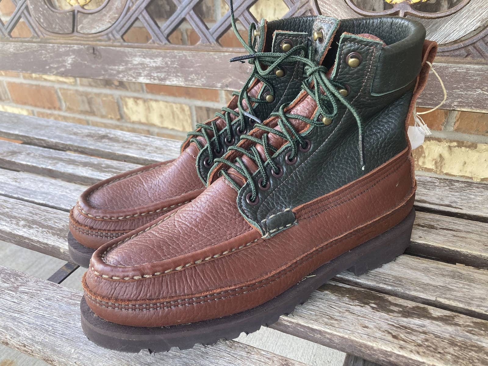 Mint Size 7 & 7.5 Russell Moccasin Bird Shooter Two Tone Leather