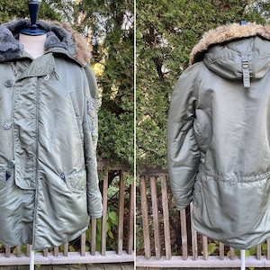 Size M Vintage 60s USAF N-3B Flight Jacket Nylon Twill 1964 Southern Athletic co