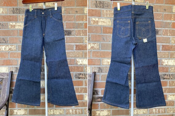 Kid's Size 7 NOS Key Blue Denim Flare Bell Bottom Jeans Vintage 70s Hippie  Festival Deadstock - Etsy UK
