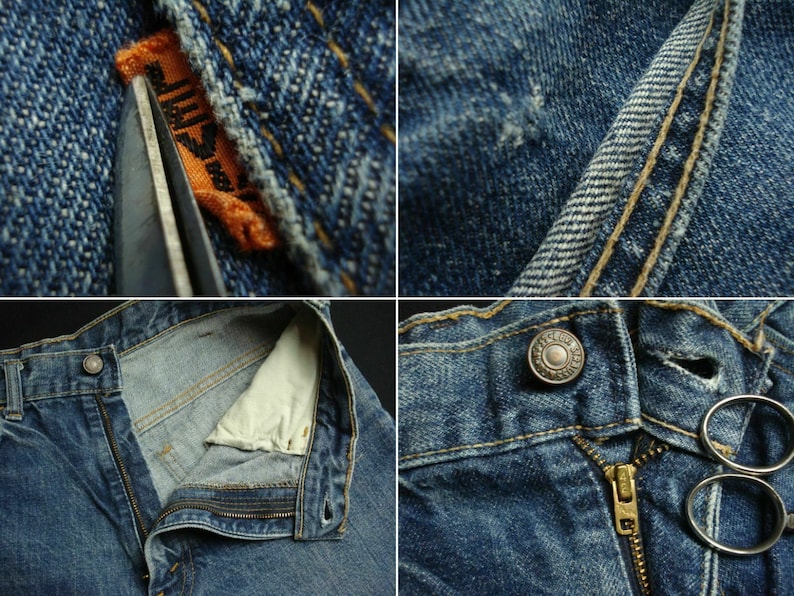 34 x 29.5 Levi/'s 646 Big E Bell Bottom Denim Jeans Vintage 70s Original Made in USA
