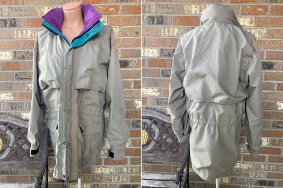 Vintage 90s Eddie Bauer Gore-tex Windbreaker Jacket W/hood Sz M - Etsy