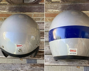 Vintage 70s BELL SUPER MAGNUM Motorcycle Helmet 7 1/4 - Etsy
