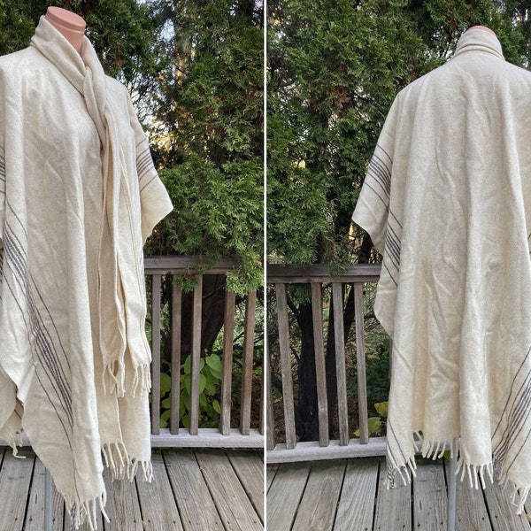 Striped Wool Blanket Etsy