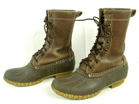 Sz 7 M L.l.bean Shearling Lined Leather 