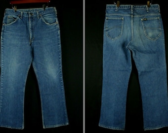 33x30 Vintage 70s 80s Lee Flare Faded Bootcut Denim Jeans - Etsy
