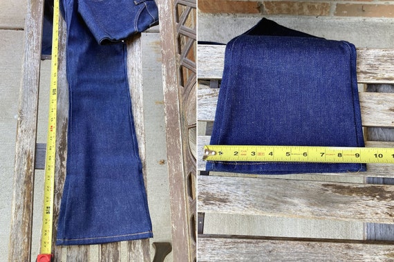 Buy Size 12 NOS Key Blue Denim Flare Bell Bottom Jeans Vintage 70s