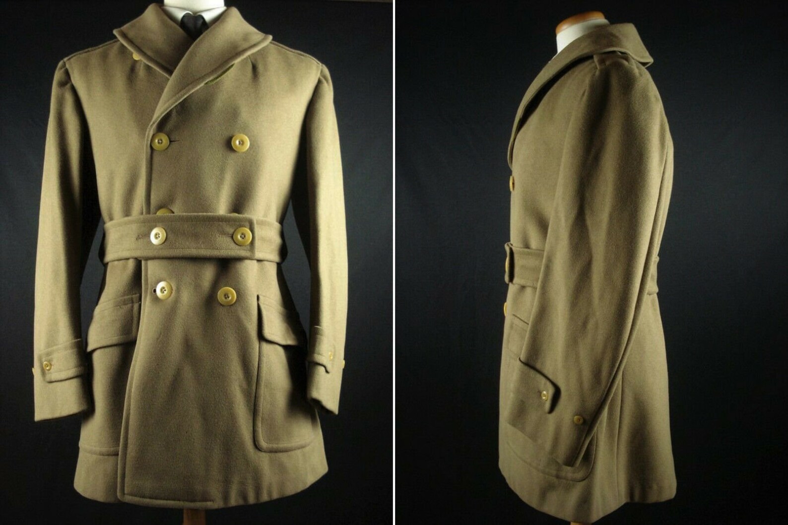 RARE Abercrombie & Fitch Army Reefer Coat Jacket Shawl Collar - Etsy