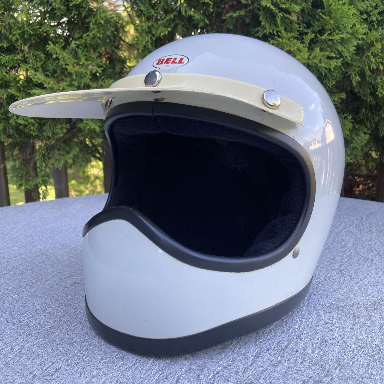 Vintage 70s Bell Moto Star Motorcycle Helmet White 7 3/8 59cm - Etsy New Zealand Vintage 70s Bell Moto Star Motorcycle Helmet White 7 3/8 59cm - Etsy New Zealand