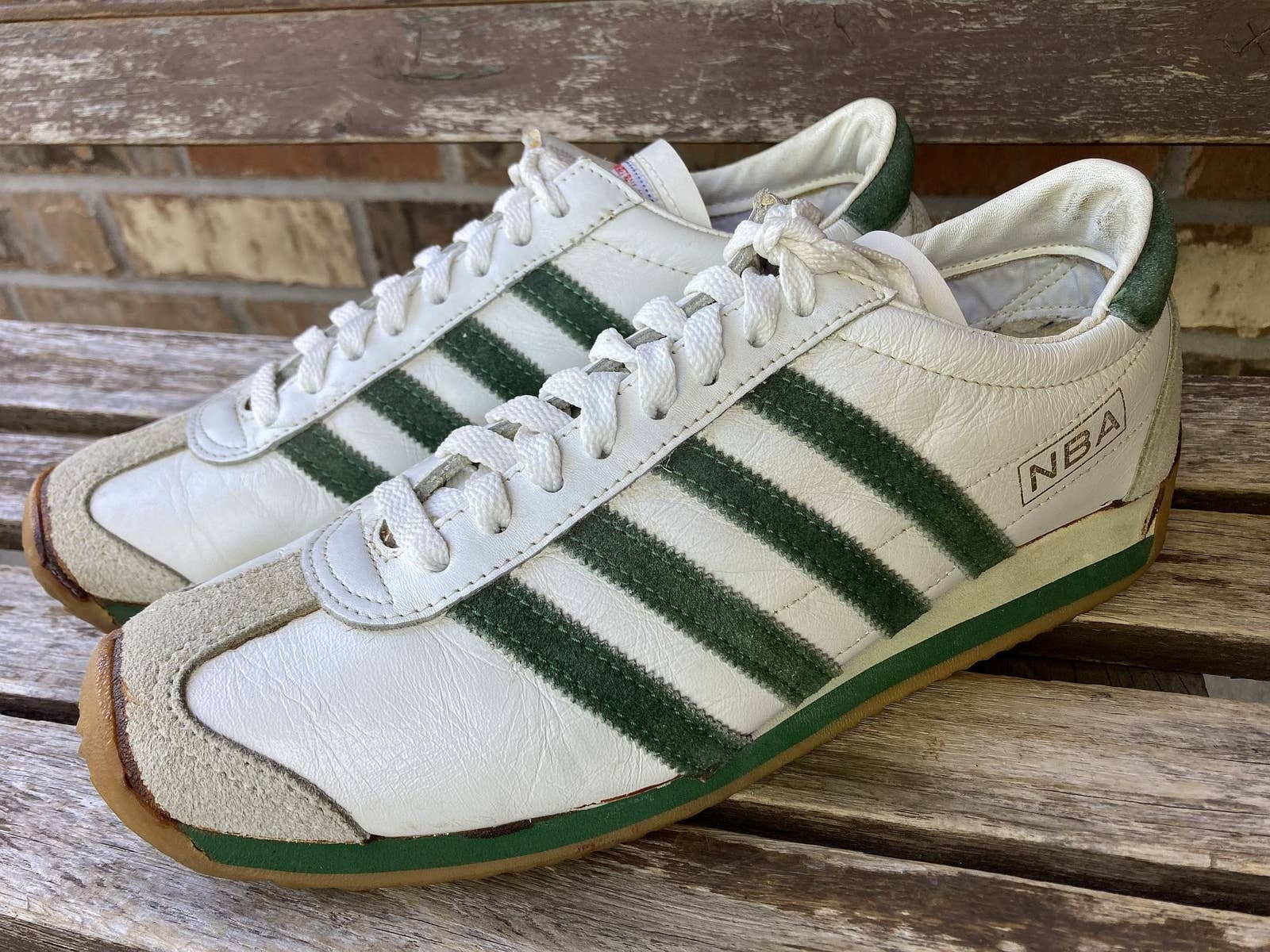 bodem Archeoloog spanning Rare Kinney NBA Vintage Sneakers Shoes 70s White & Green - Etsy