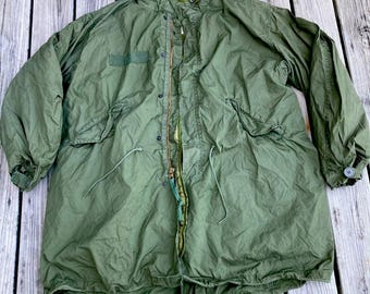 Vintage 80s US Army M65 Fishtail Parka Extreme Cold Weather