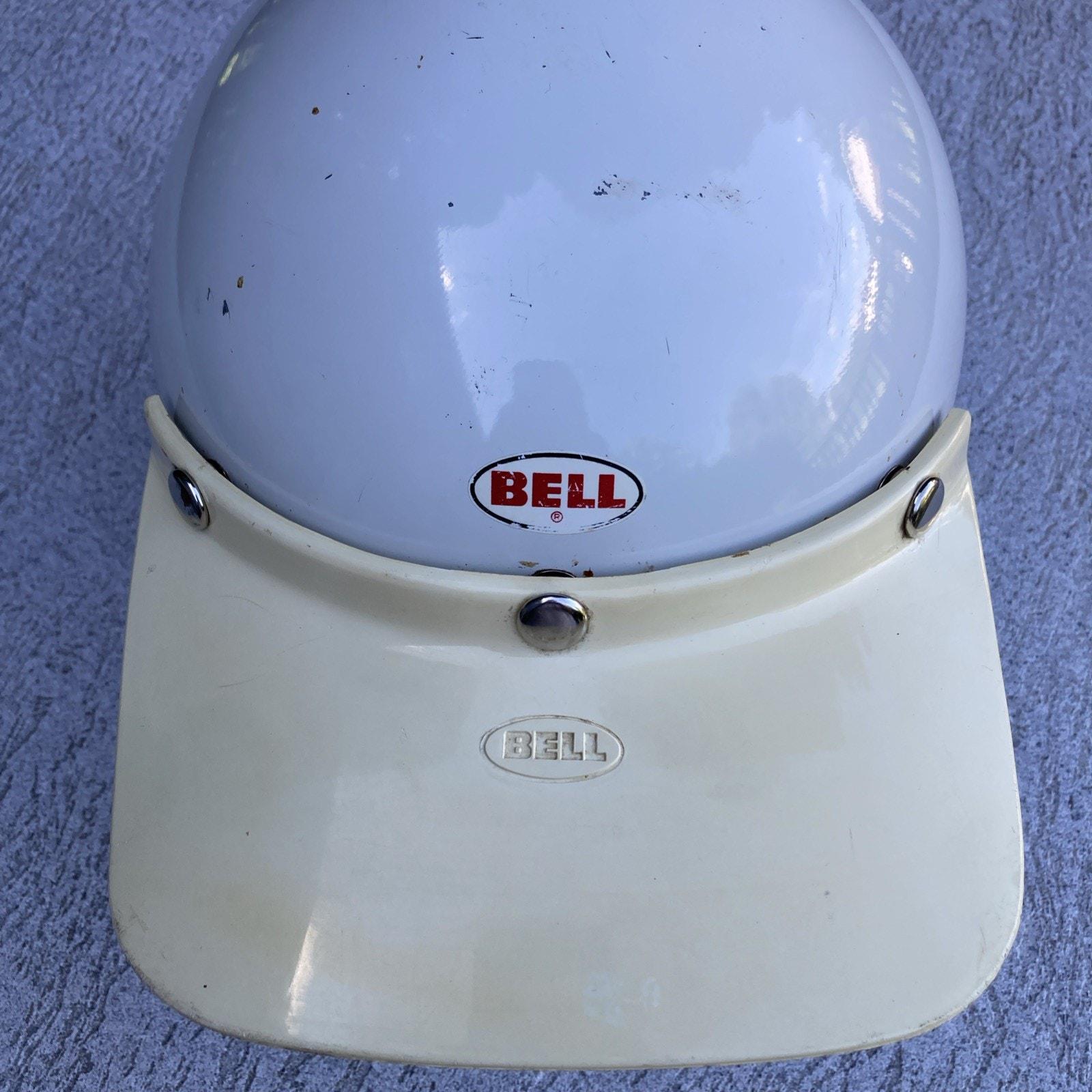 Vintage 70s Bell Moto Star Motorcycle Helmet White 7 3/8 59cm - Etsy