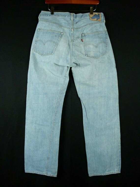 32.5x30.5 Levi's 501 #6 Selvedge Redline Light Bl… - image 3