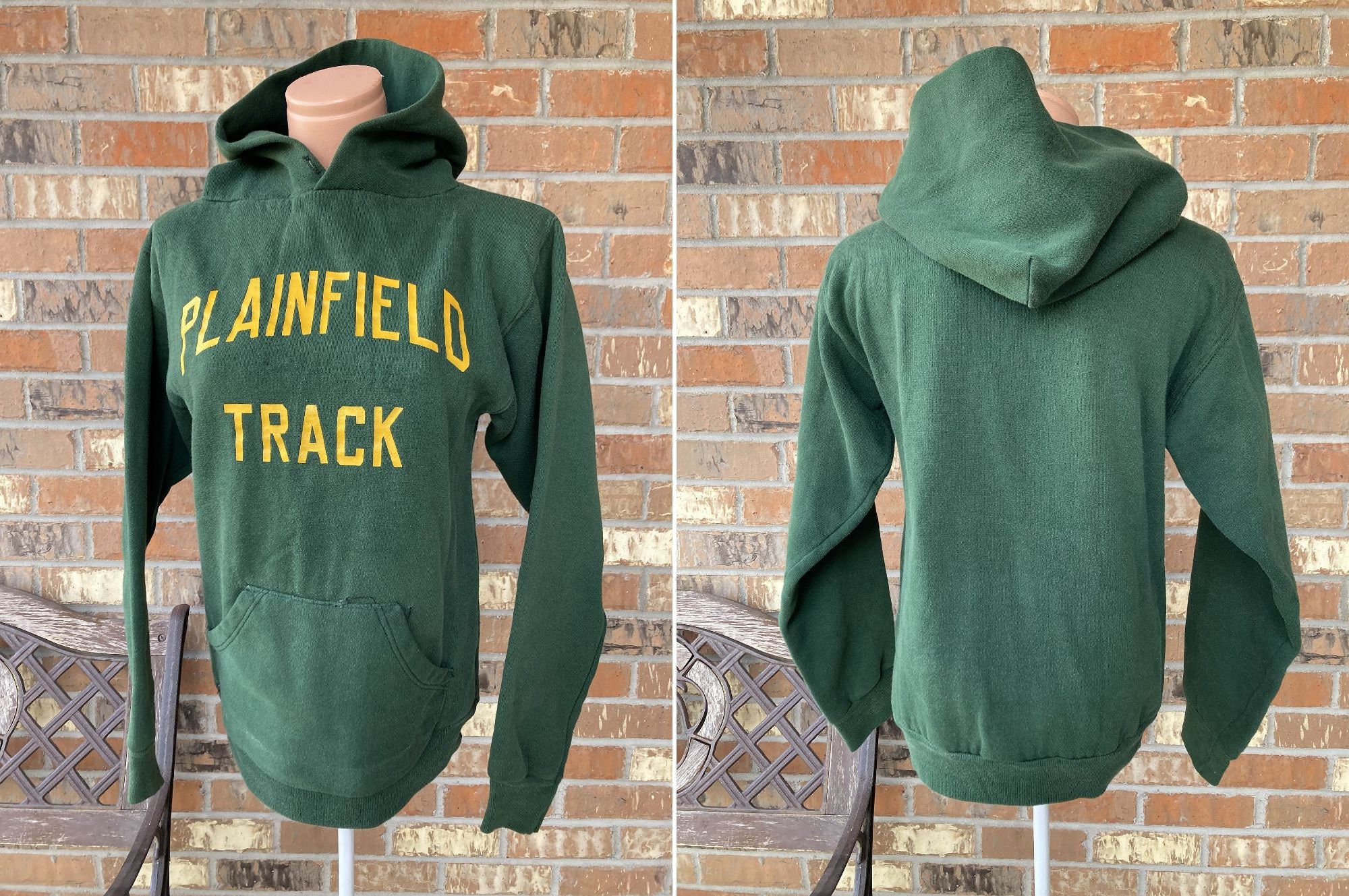 Mens S 70s Russell Athletic Hooded Hoodie Sweat Shirt Made in