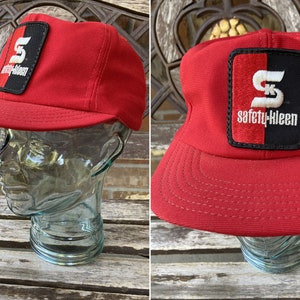 Safety Kleen Red Snap back Trucker Cap Hat Made in USA
