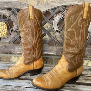 7B Men&#39;s 8-8.5 Women&#39;s SANDERS Western Cowboy Boots Vintage
