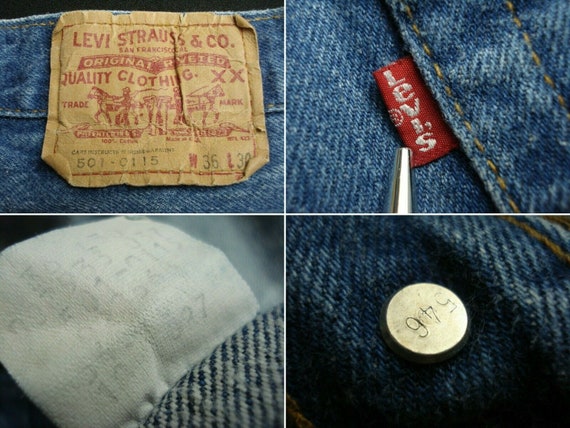 33x30 80s USA Levi's 501 Button Fly High Rise Boy… - image 6