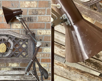 Vintage Articulating Swing Arm Drafting Desk Table Lamp Mid Century Danish