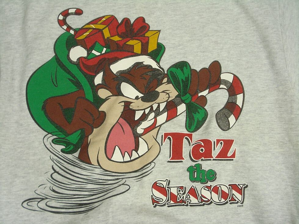 L Vintage 90s Looney Tunes Taz the 