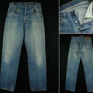 32x33(34x34tag) Levi's 501 Blue Jeans Vintage Original 80s