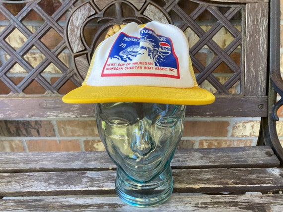 Vintage 70s Pepsi Mayer's Cup Tournament Snap Back Trucker Cap Hat