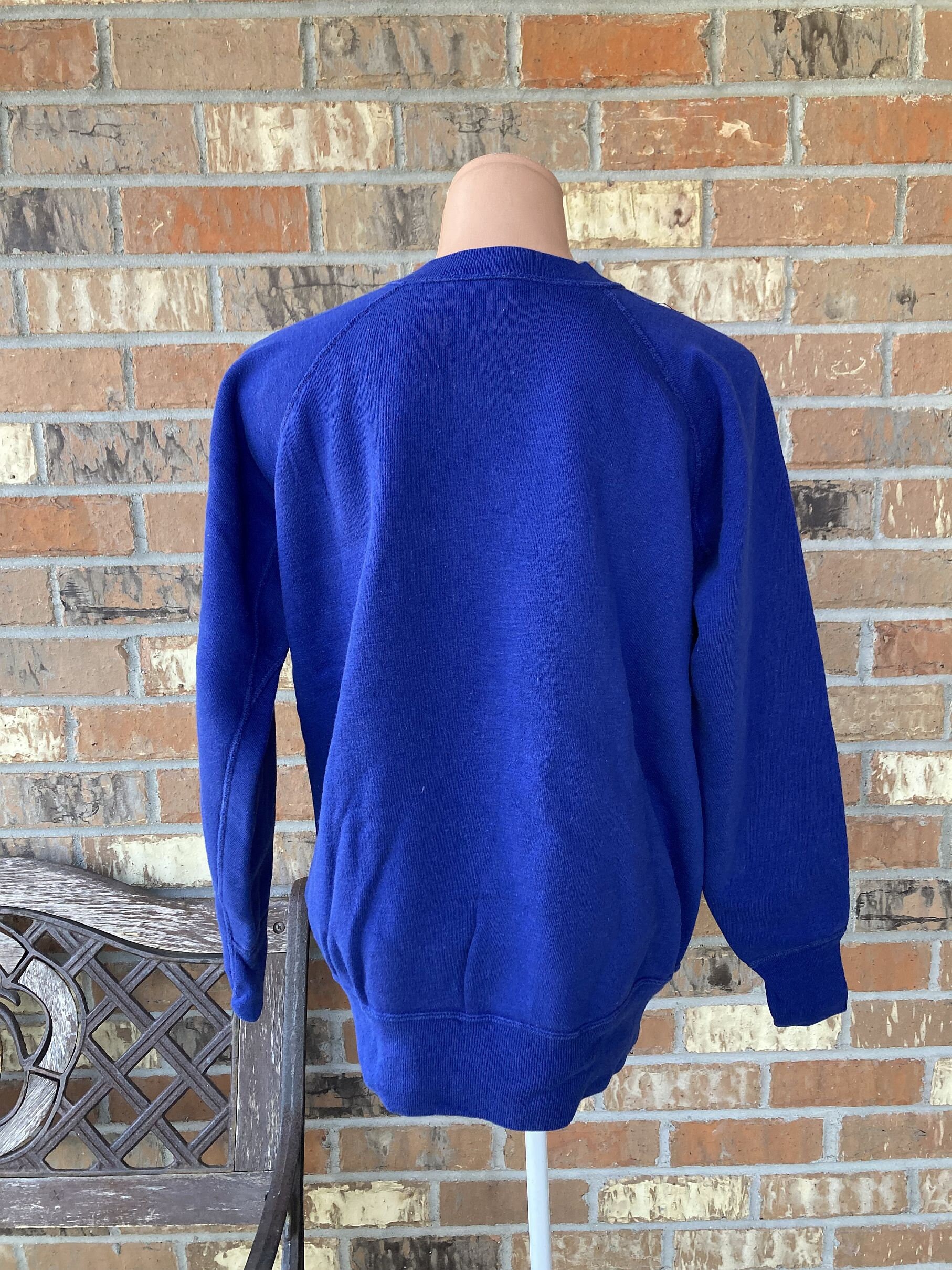 Rare! Fits as Sz L YALE University Sweatshirt Blue Vintage