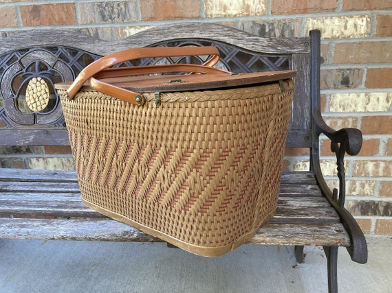 1950s REDMAN PERU Picnic Basket Gift for Mom Chri… - image 4