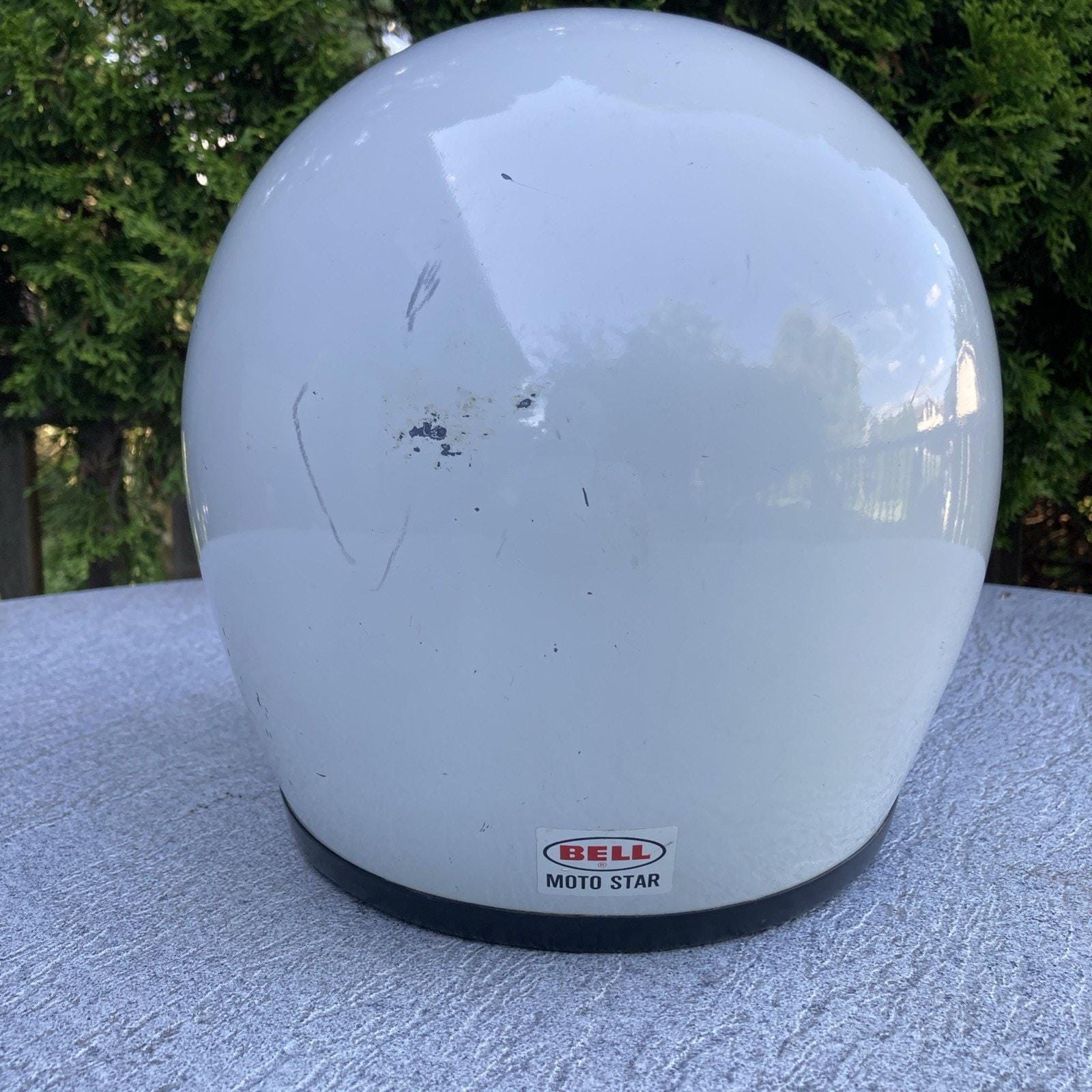 Vintage 70s Bell Moto Star Motorcycle Helmet White 7 3/8 59cm - Etsy