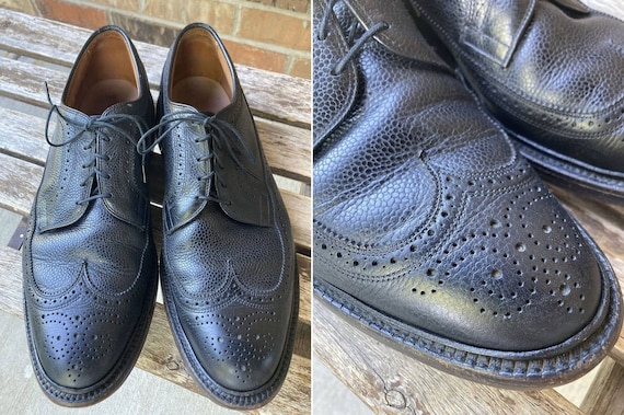 Size 11.5 C Allen Edmonds Macneil Black Leather Oxford Wingtip