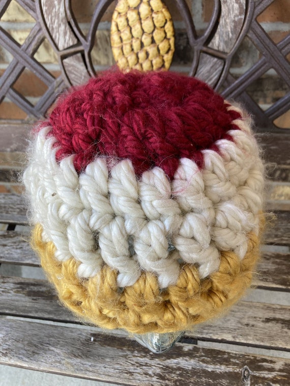 Hand Knit Wool slouchy hat Beanie Cap Handmade St… - image 5