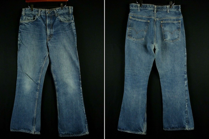 34 x 29.5 Levi/'s 646 Big E Bell Bottom Denim Jeans Vintage 70s Original Made in USA