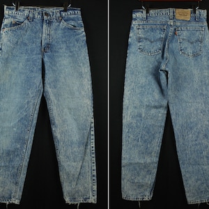 29 x 29 Vintage Levi&#39;s 550 High Waist Tapered Leg Mom Jeans Acid wash Vintage 90s (31x30)