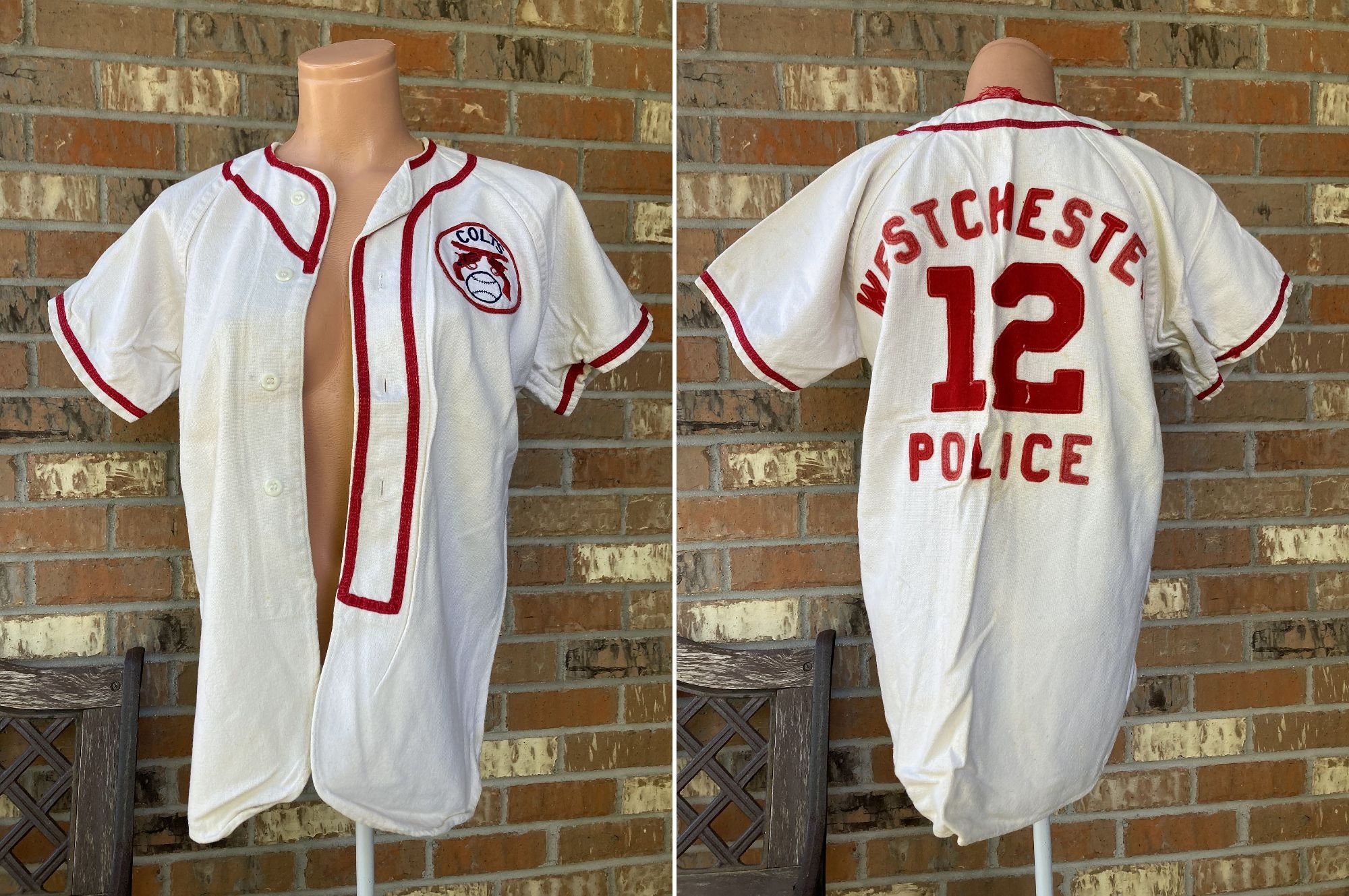 Vintage Baseball Jersey Style Denim Shirt Dress - XL – AJA Brand