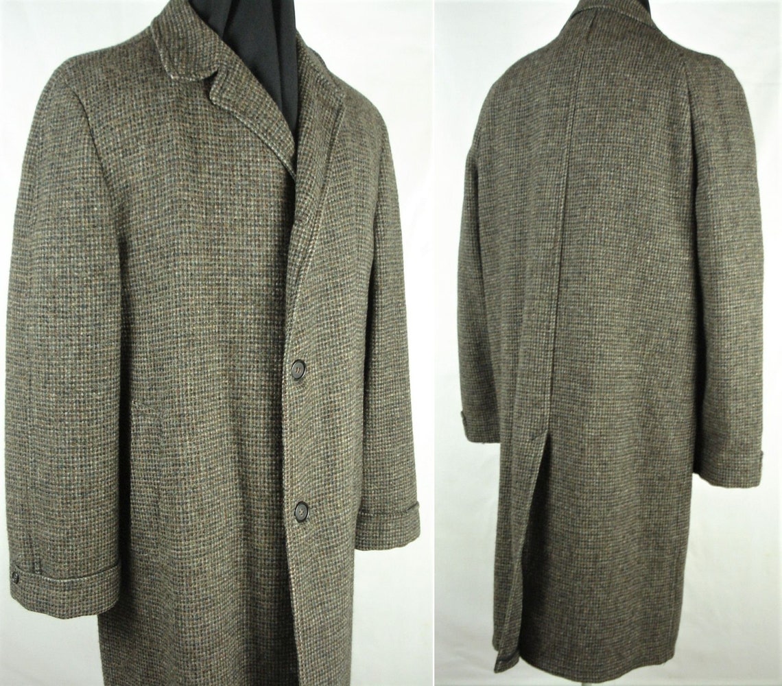 Sz40 Vintage 70s Harris Tweed Wool Balmacaan Winter Top Coat | Etsy
