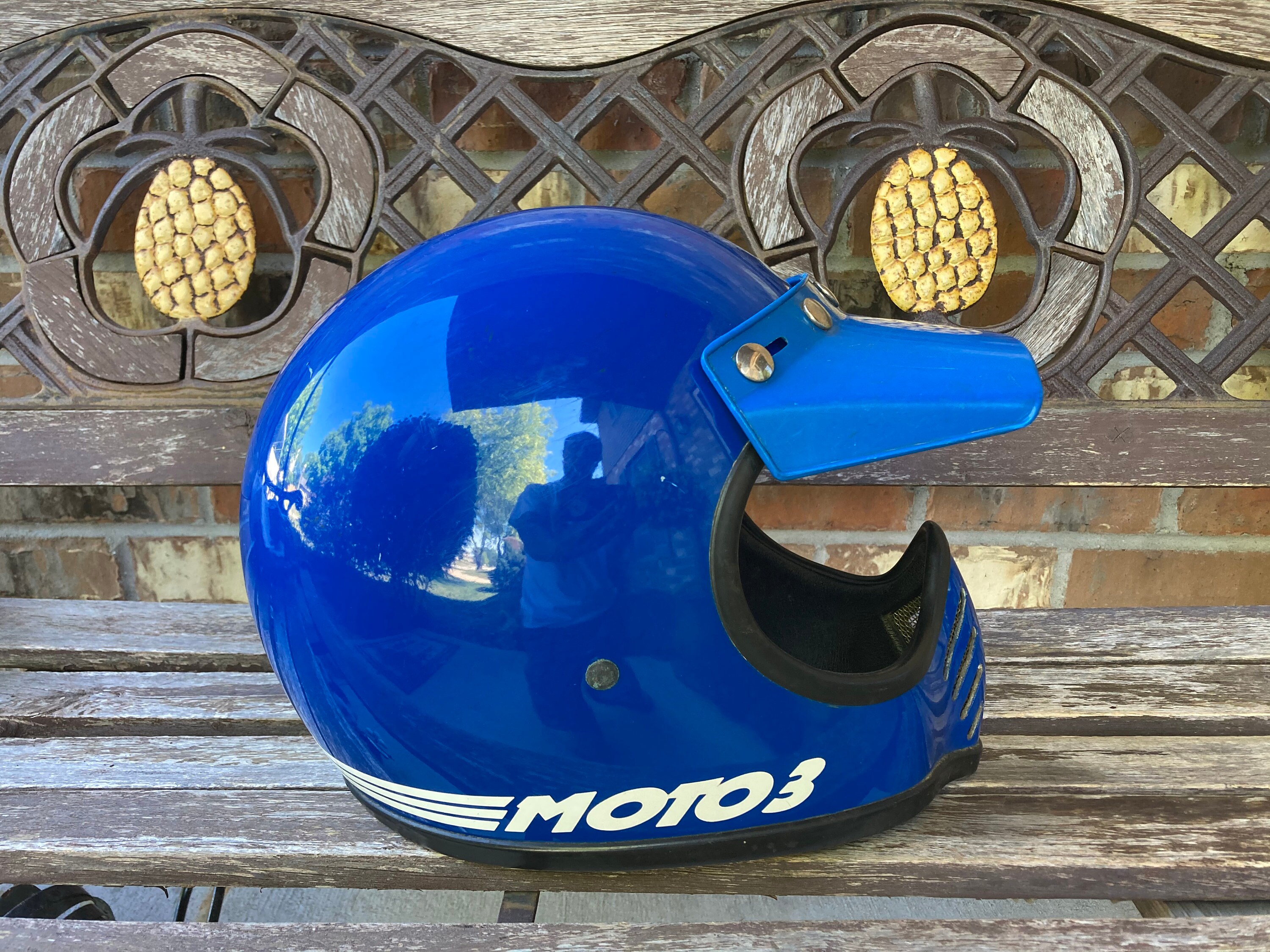 BELL MOTO 3 PRO ７-3/8 59cm Lサイズ　ベル　内装洗浄 Vintage BELL MOTO STAR 3 Motocross Motorcycle Helmet 7 3/8 59cm