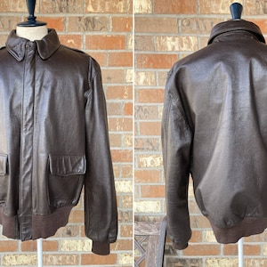 Size 44 USAF Type A-2 Flight Bomber Jacket Vintage Flyer&#39;s by Willis & Geiger inc. Made in USA