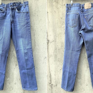 32.5x32 80s USA Levi&#39;s 506 0914 Orange Tab Blue Denim Jeans Vintage Made in USA