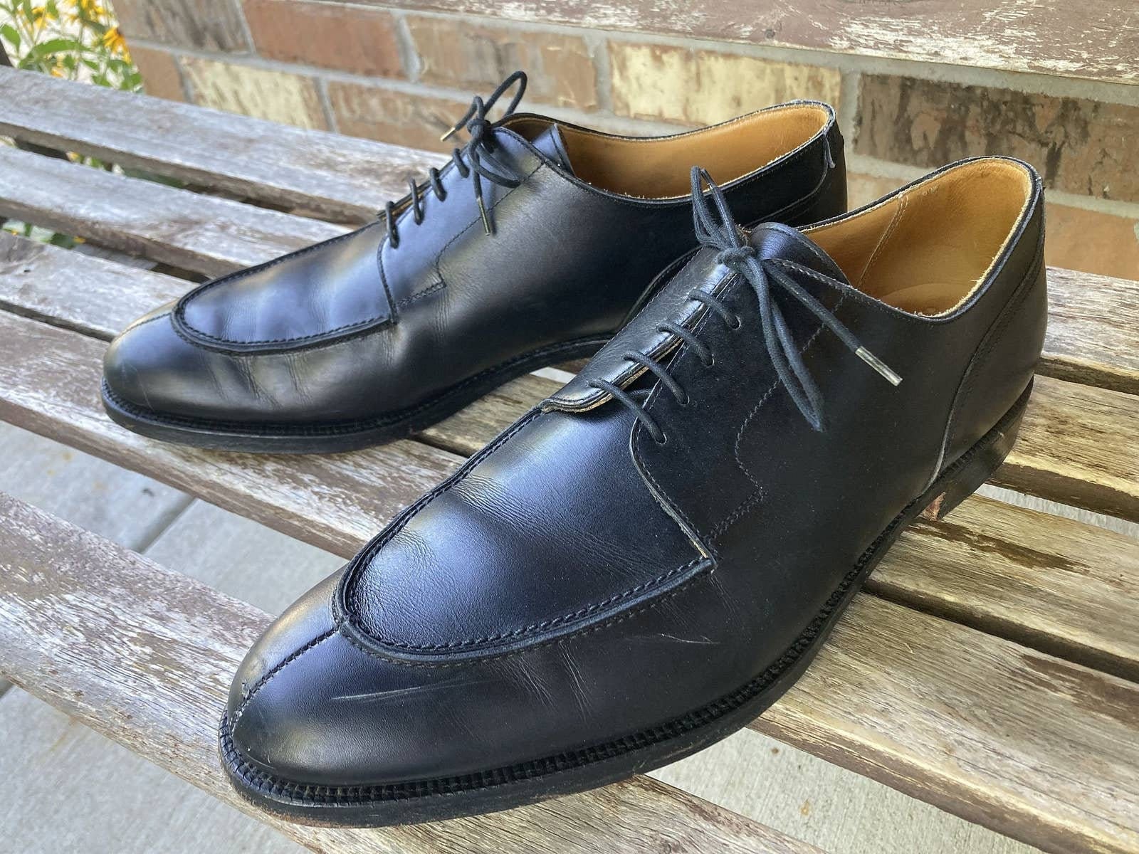 Turnbull & Asser Black Oxford Leather Captoe Dress Shoes Made in England Mens 10 Size 10.5 D Turnbull & Asser Oxford Leather Dress Shoes Made  main image 3