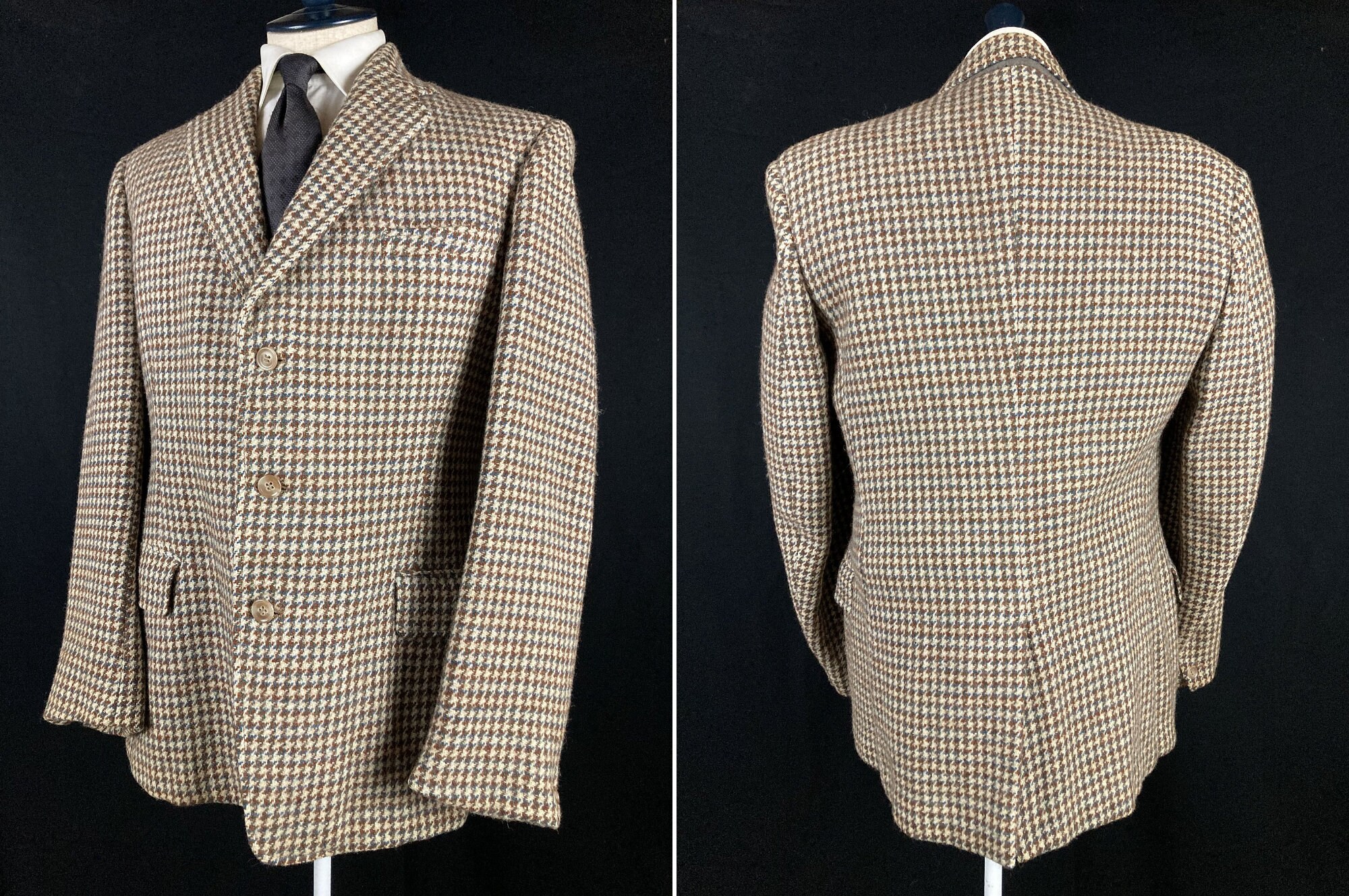 【70s】Vintage HarrisTweed Tailored Jacket 70S Usa Harris Tweed Tailored Jacket Vintage Men's #EB ZCB
