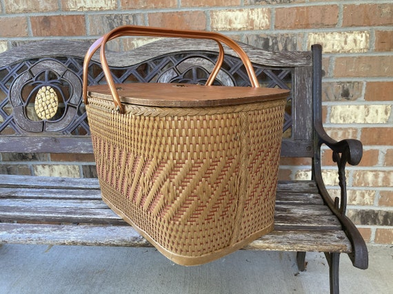 1950s REDMAN PERU Picnic Basket Gift for Mom Chri… - image 2