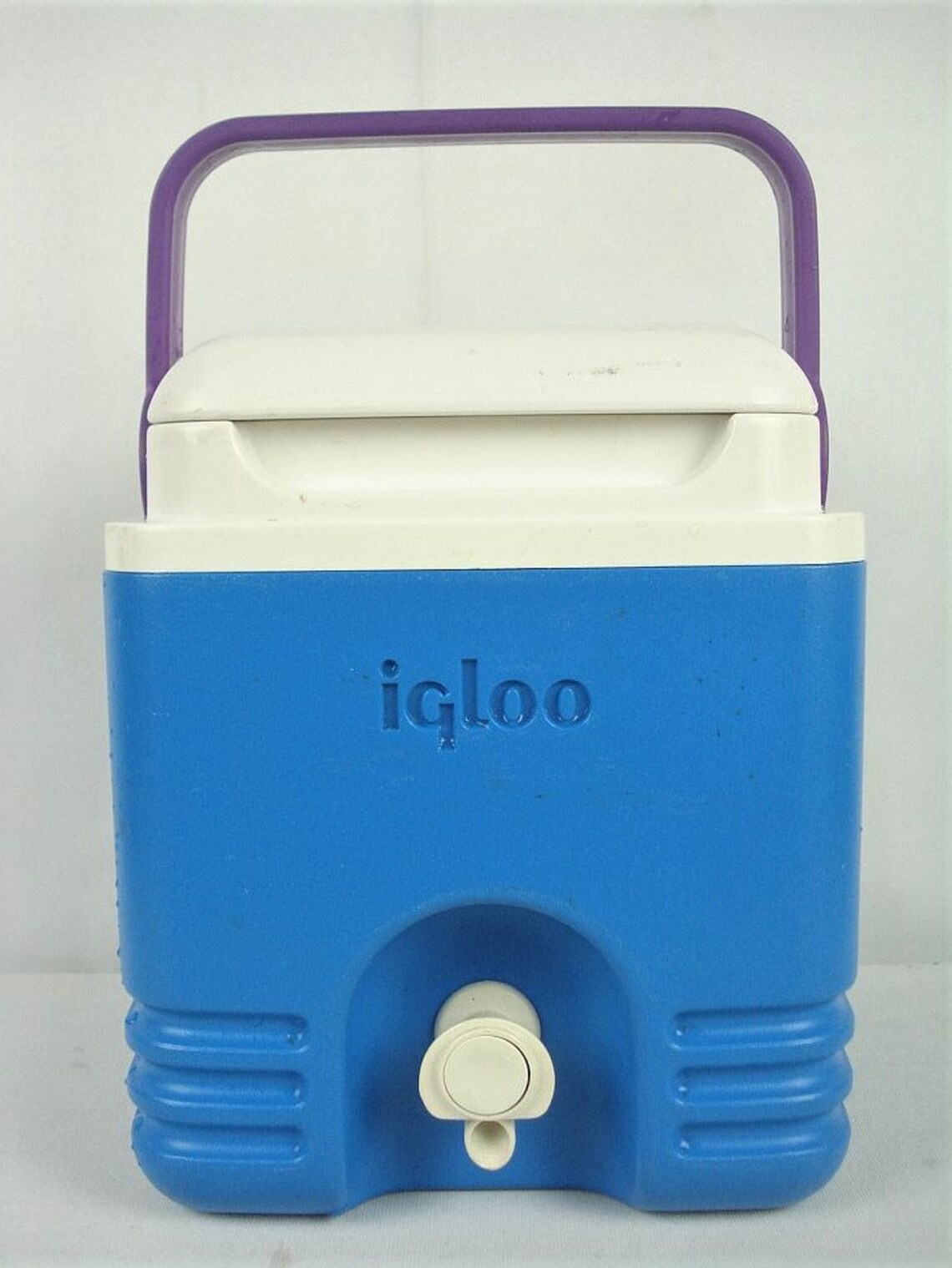 Vintage 90s Igloo 1 Gallon Cube Water Jug Ice Cooler Blue & Etsy