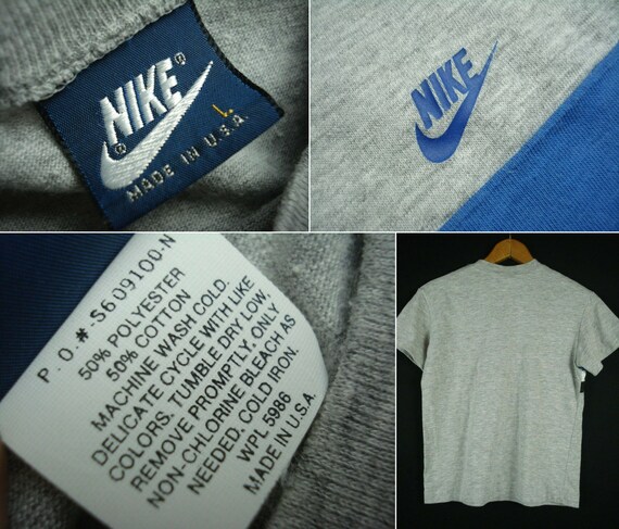 Boy's Size L 80s Blue Tag NIKE Swoosh 