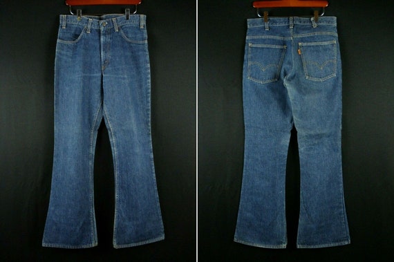 31 x 30.5 Levi's 646 Orange Tab Bell Bottom Denim… - image 1