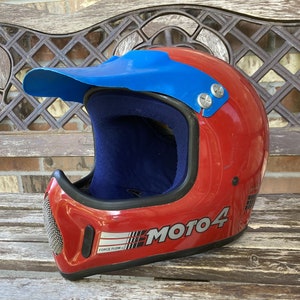 Cleaned ! 80s Vintage BELL MOTO 4 Motocross Motorcycle Helmet 7 1