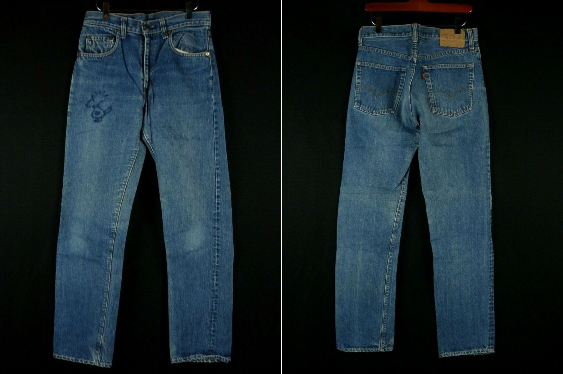 31 X 31 Levi's 505 Single Stitch High Rise Indigo Jeans 31 X 31 Levi's 505 Single Stitch High Rise Indigo Jeans