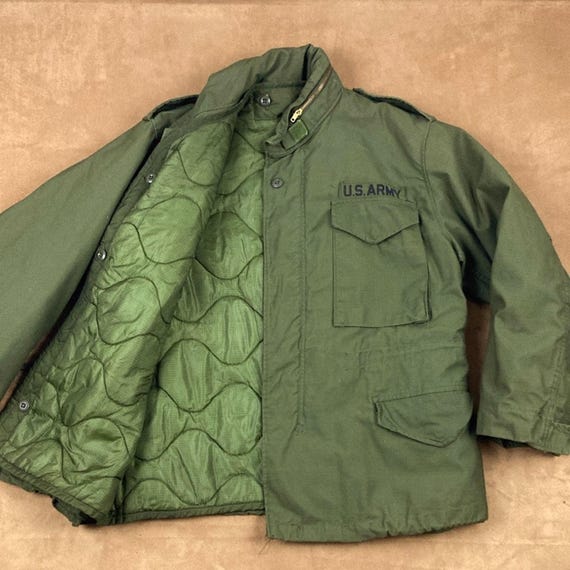 Vintage 70s US. Army M-65 Cold Weather Field Coat OG-107 W